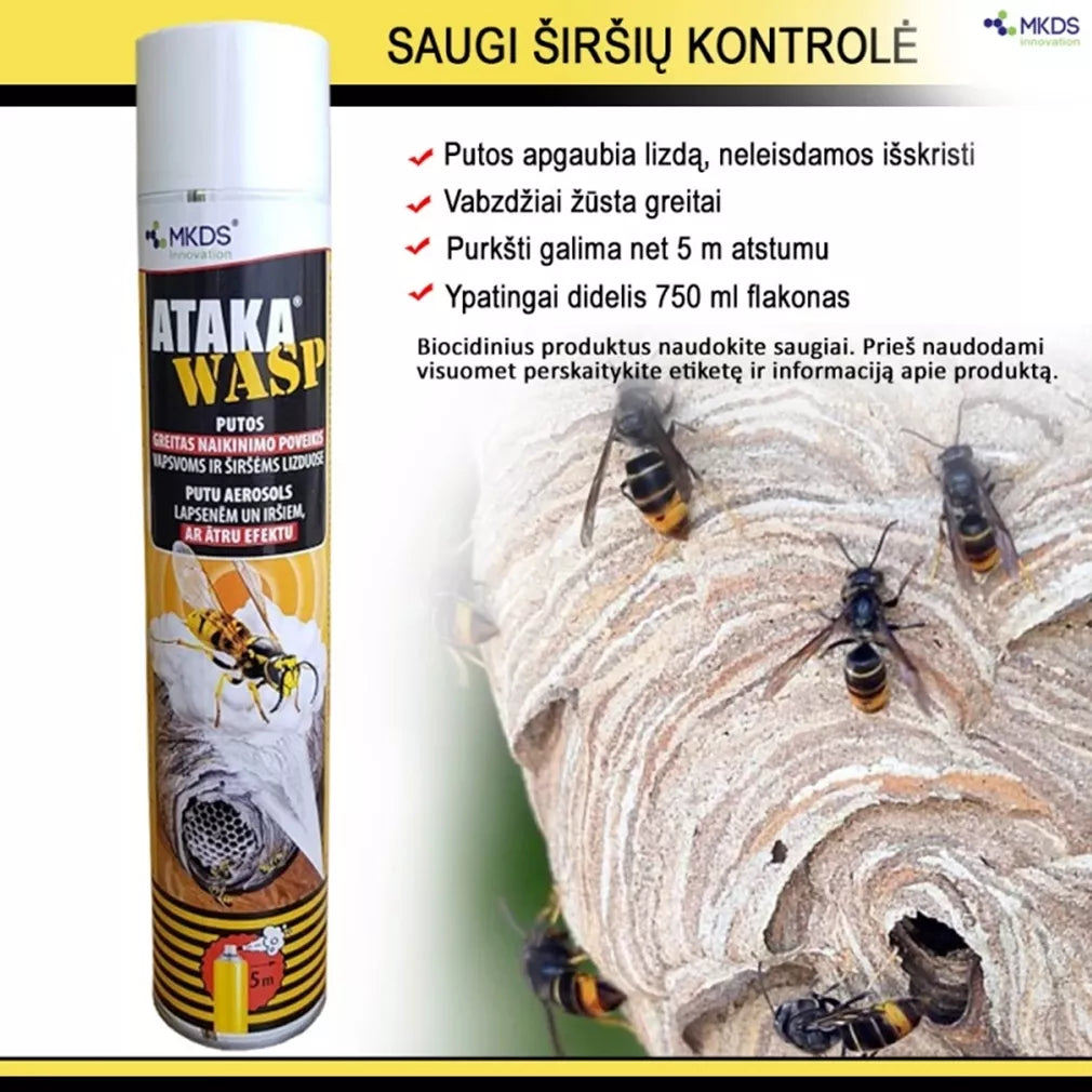 ATAKA WASP pena na osy a sršne, 750 ml