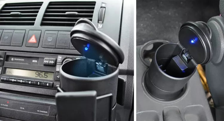 Popolník do auta s LED