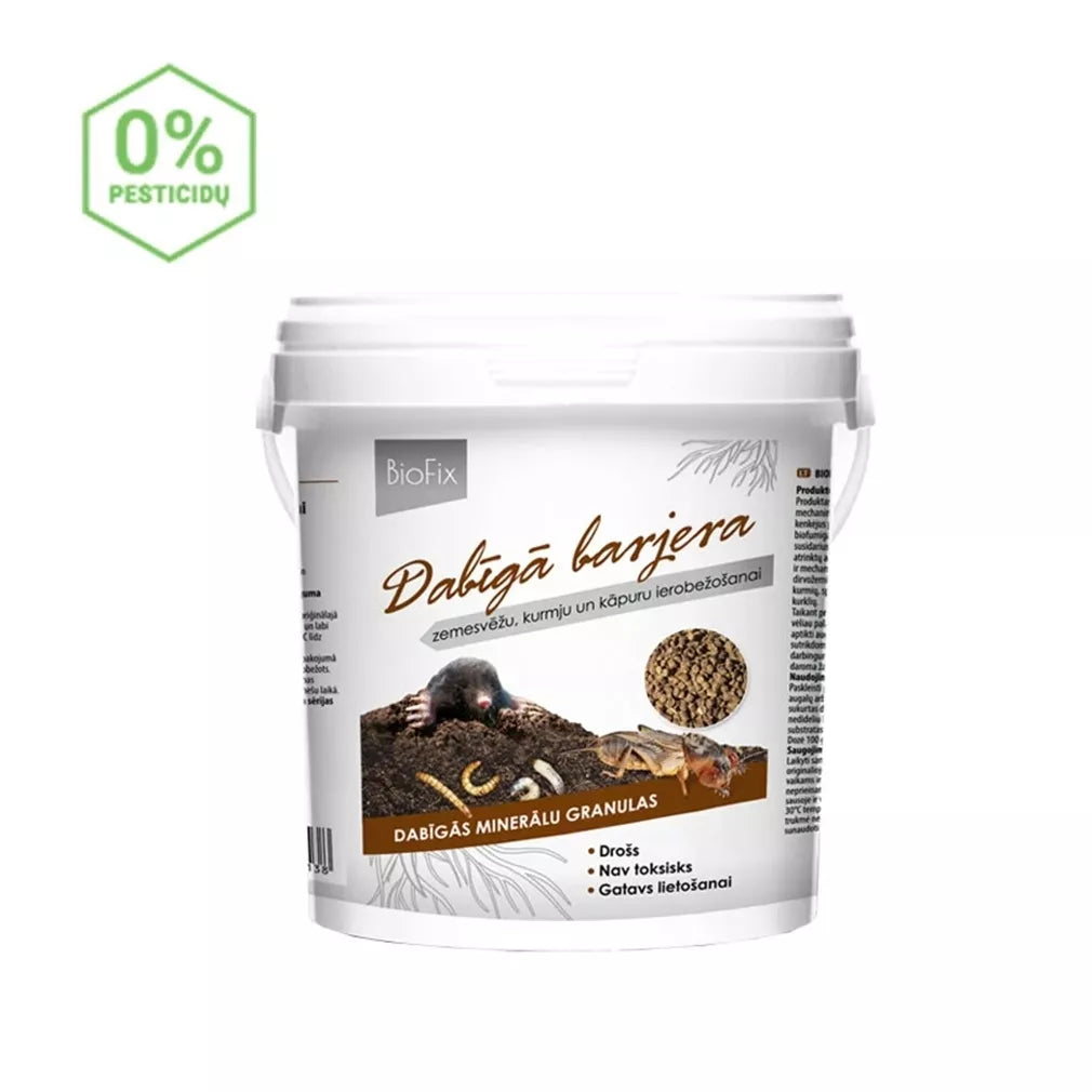 BIOFIX STOPPER prirodzená bariéra na kontrolu krtkov, krtonožiek a chrústov, 1 kg