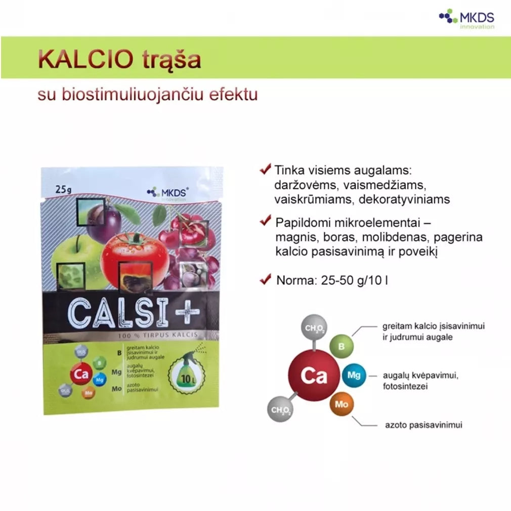 CALSI+ vápnikové hnojivo s mikroelementmi B, Mg, Mo, 25 g