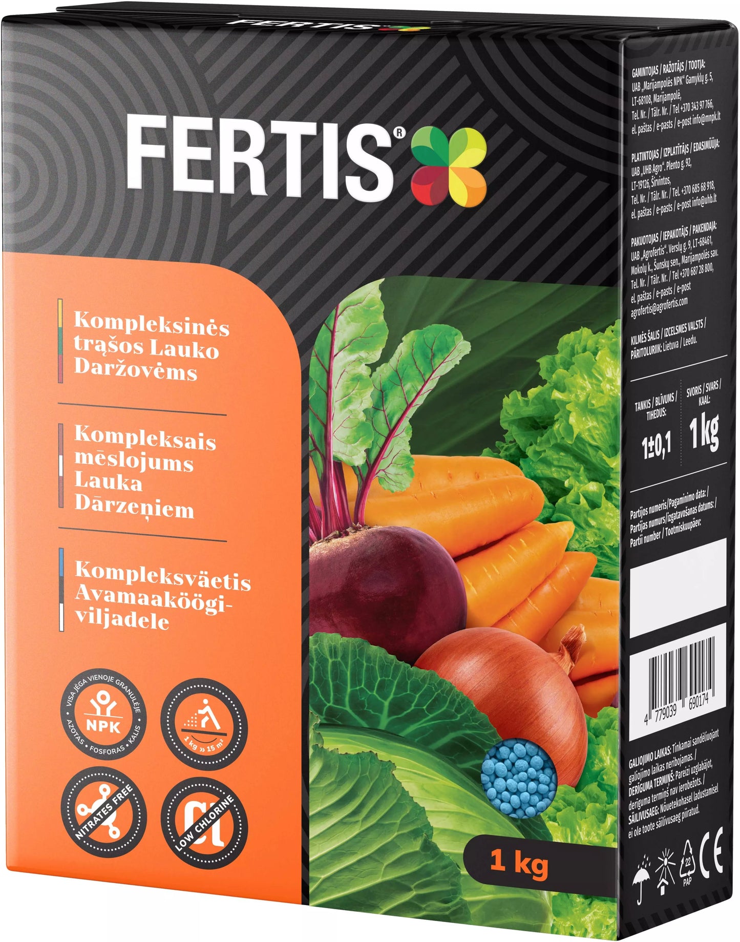Komplexné hnojivo pre poľnú zeleninu FERTIS, 1kg