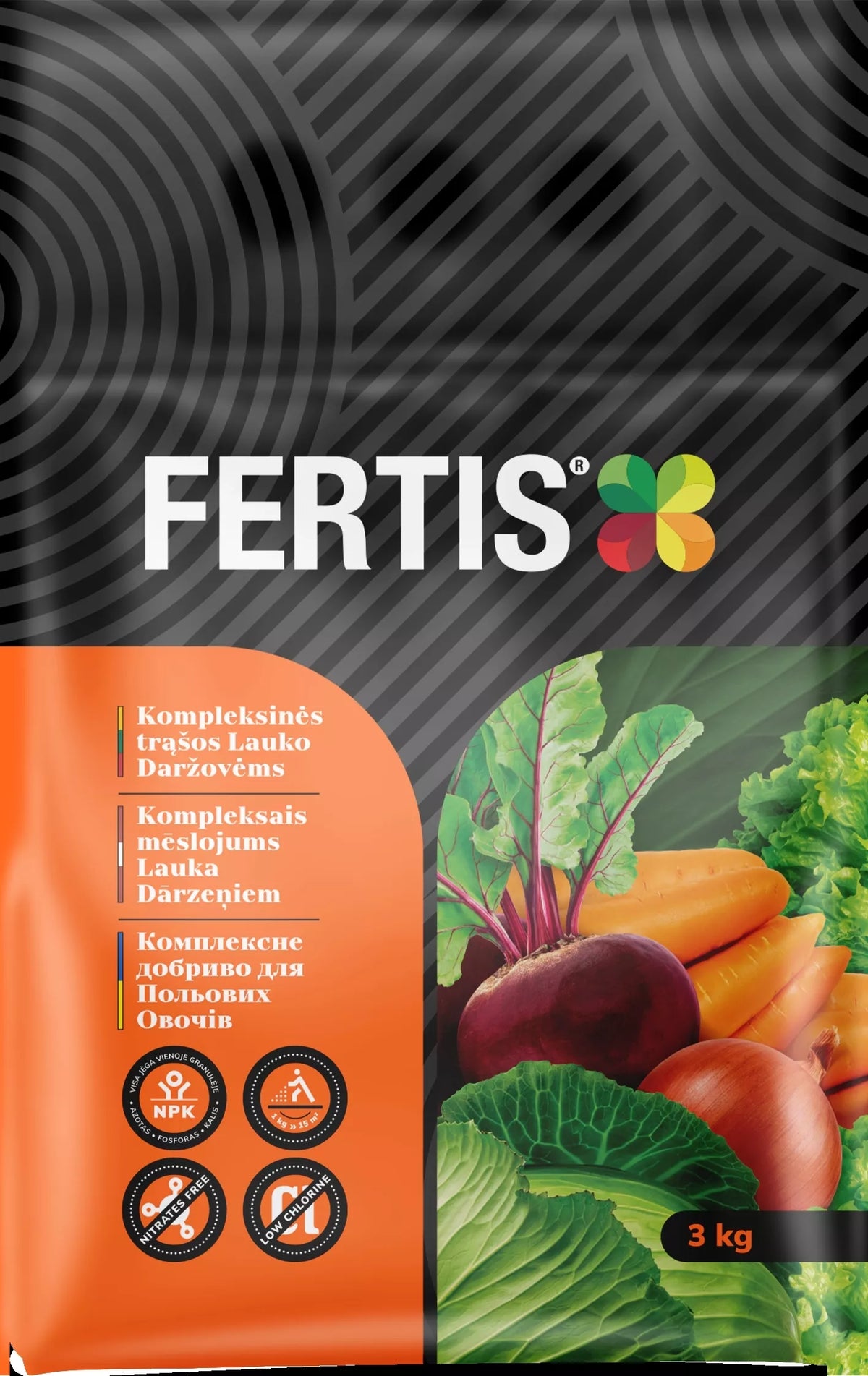 Komplexné hnojivo pre poľnú zeleninu FERTIS, 3 kg