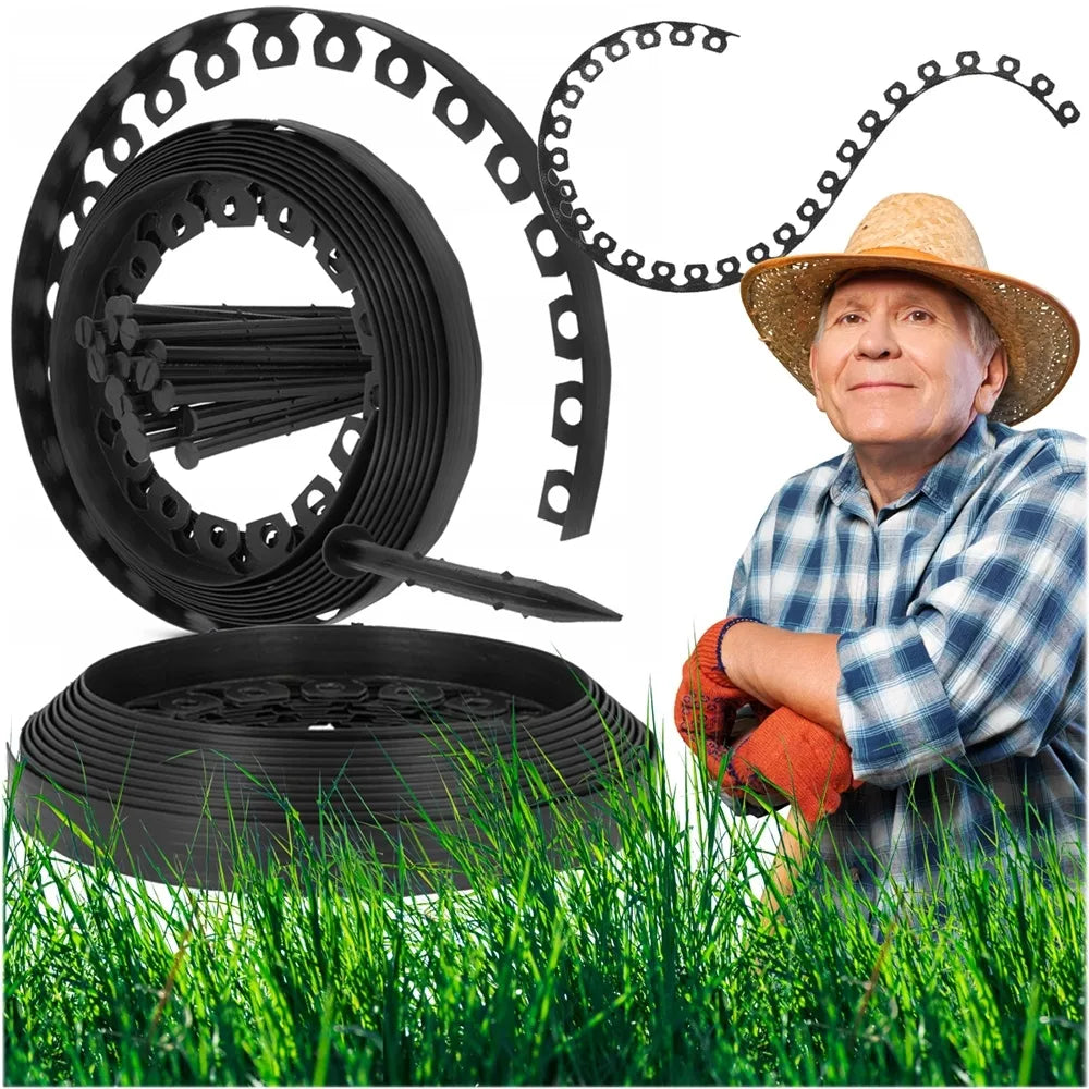 Plastový okraj trávnika - obrubník 10m +20 klincov