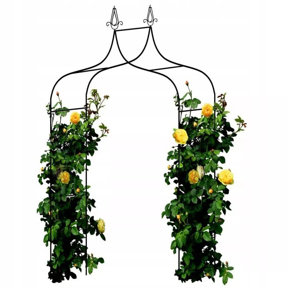 Záhradná pergola na rastliny 150 × 37 × 240 cm, kovová, čierna