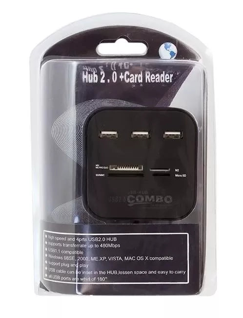 USB rozbočovač s čítačkou kariet