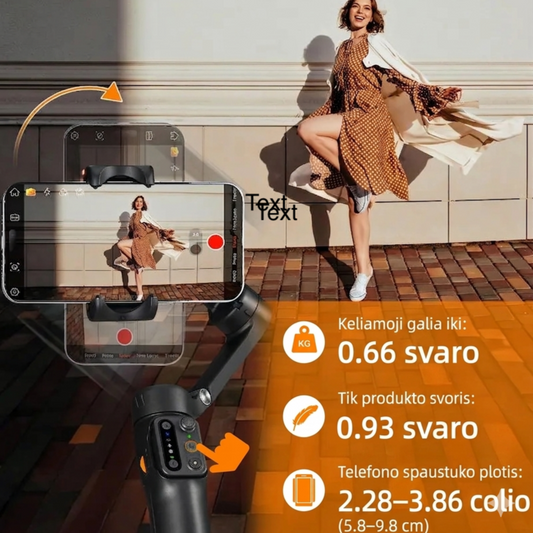 Hohem V3 Išmaniojo Telefono Stabilizatorius – Paverskite Savo Kadrus Profesionaliais!