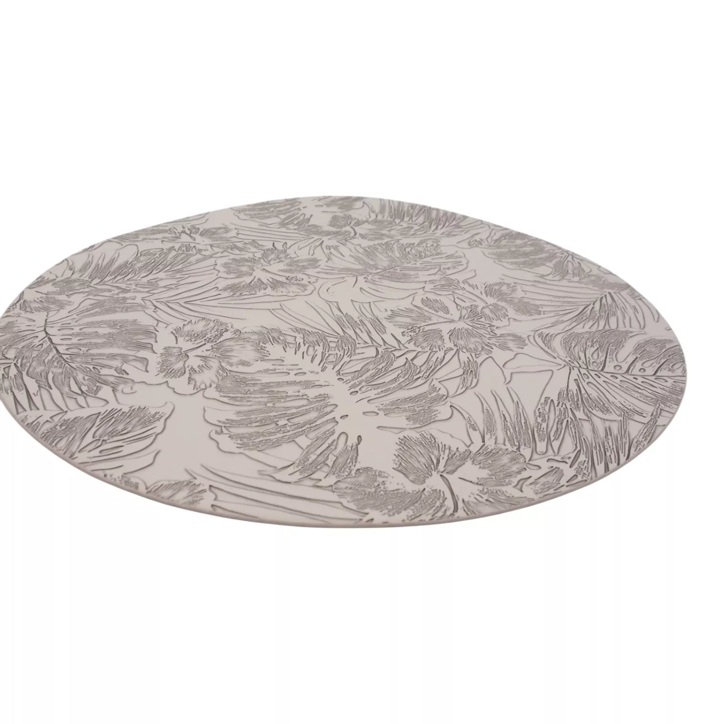 38 cm apvalus stalo padėkliukas BALTAS