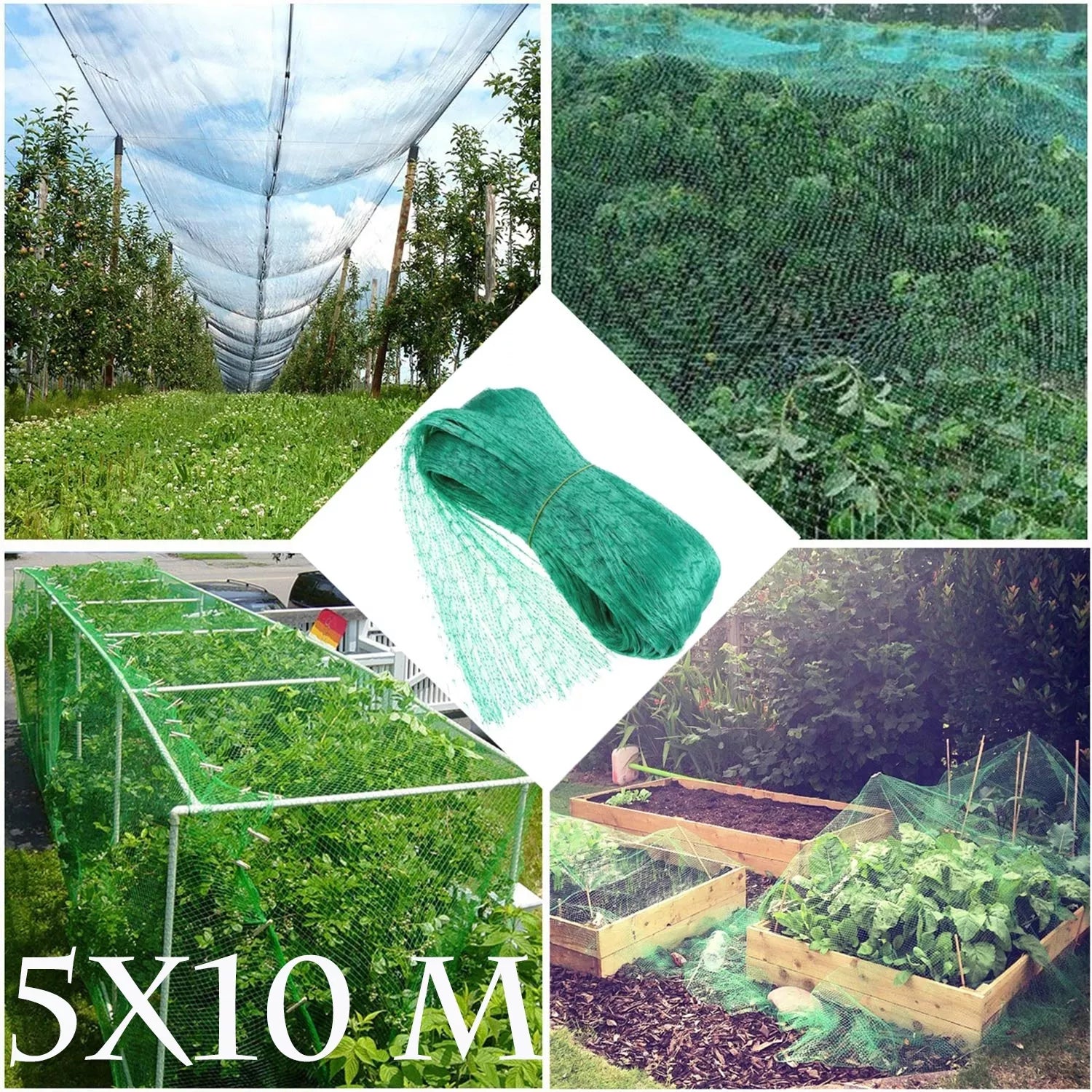 Ochranná sieť proti vtákom, 5 x 10 m