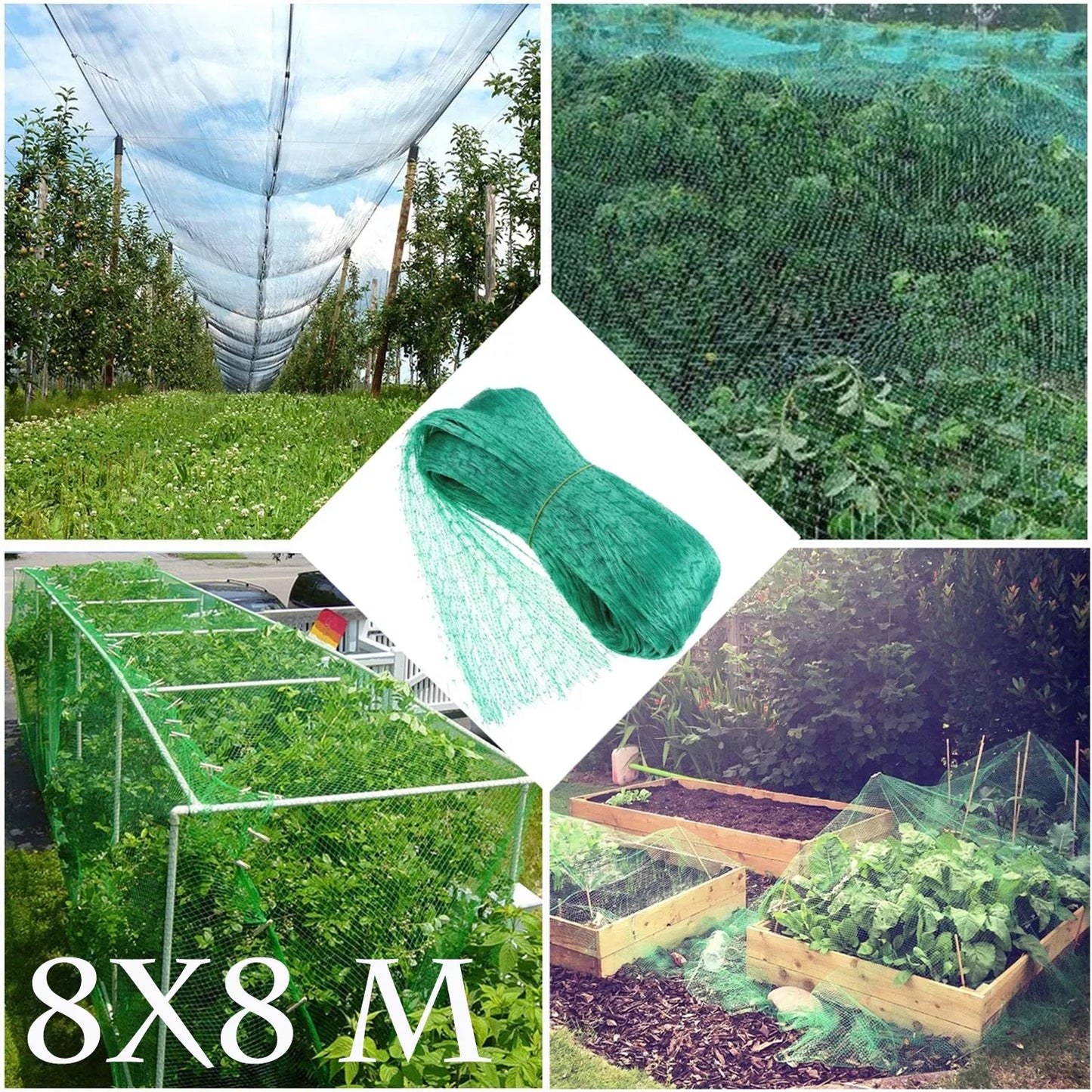 Ochranná sieť proti vtákom, 8 x 8 m