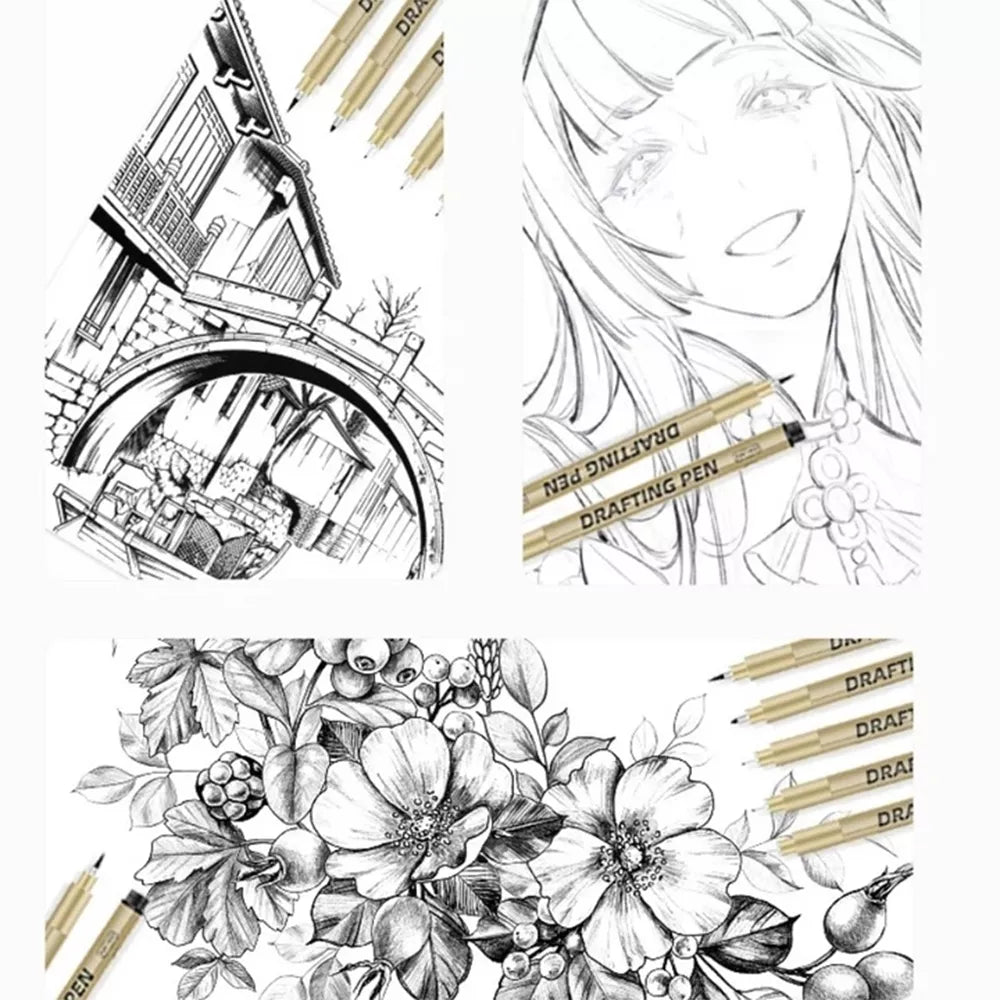 „Art Walker Drafting Pen“ techninių rašiklių rinkinys 12 vnt.
