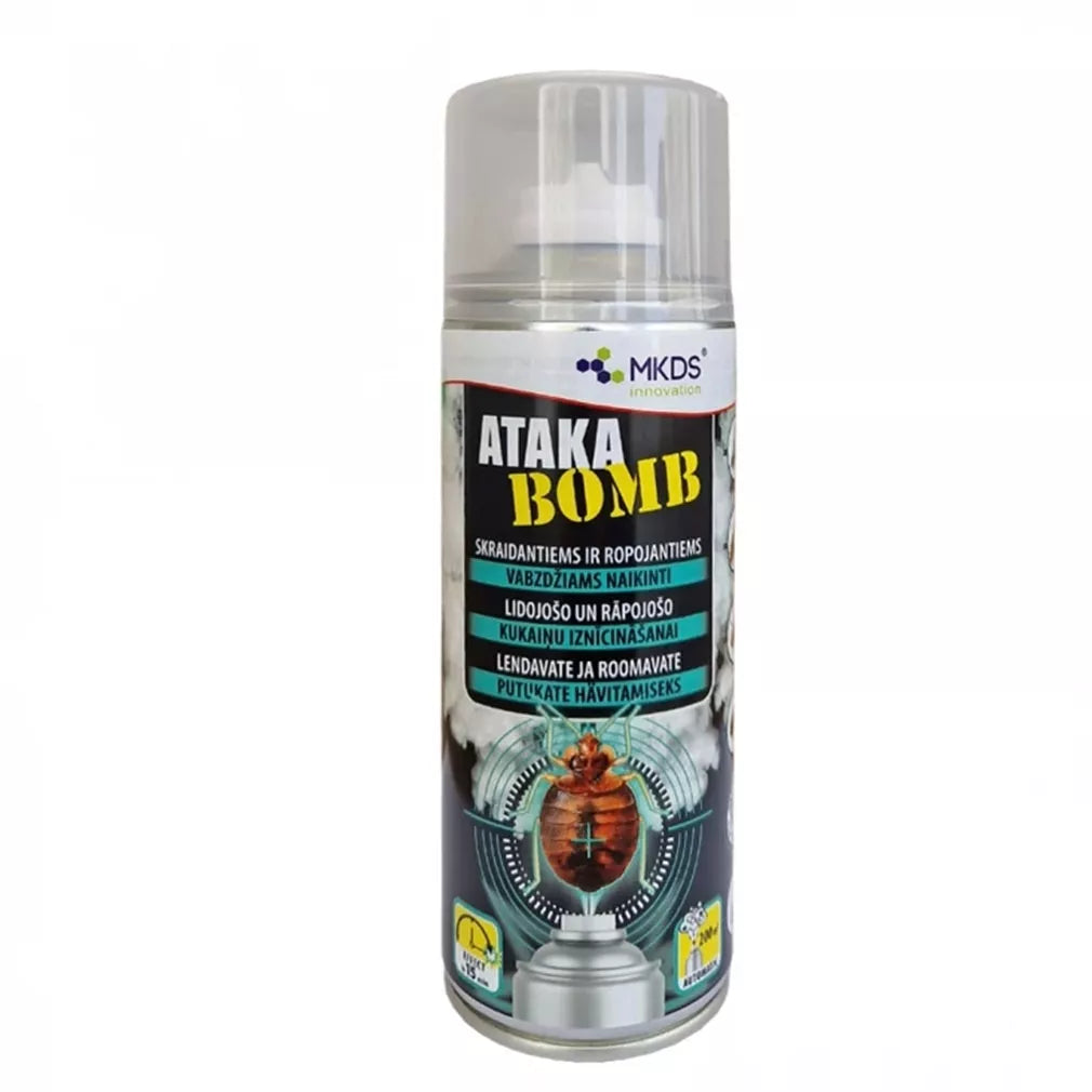 Ataka BOMB insekticíd na lietajúci a lezúci hmyz, 400 ml