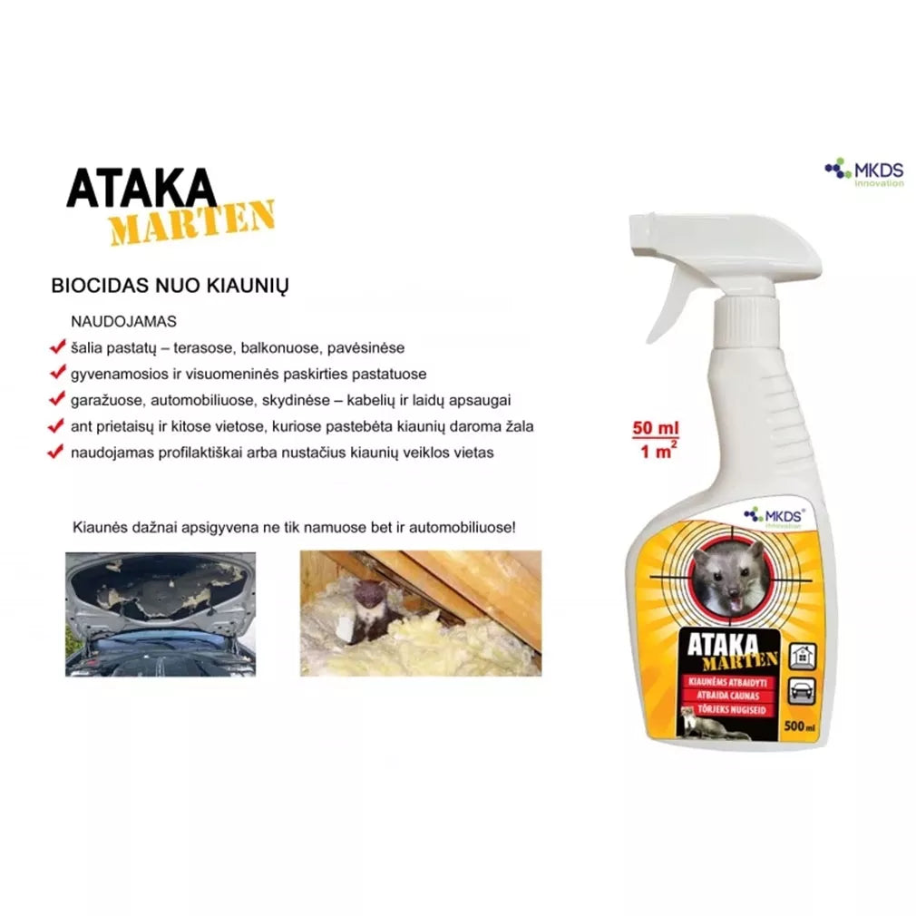 Ataka Marten repelent proti kunám, 500 ml