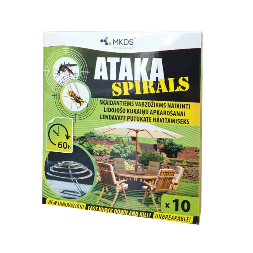 Ataka spirálový insekticíd proti komárom, 10 ks