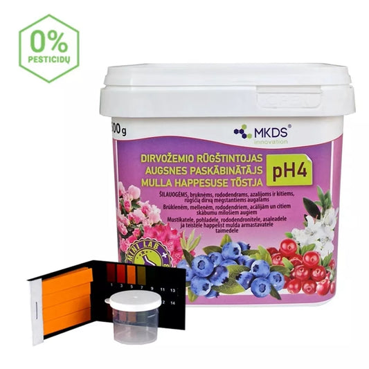 Kyselinač pôdy pH4 s mini laboratóriom, 500 g
