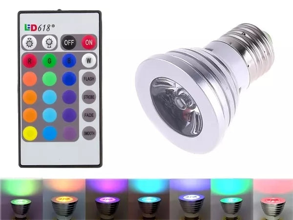 E27 RGB žiarovka s diaľkovým ovládačom