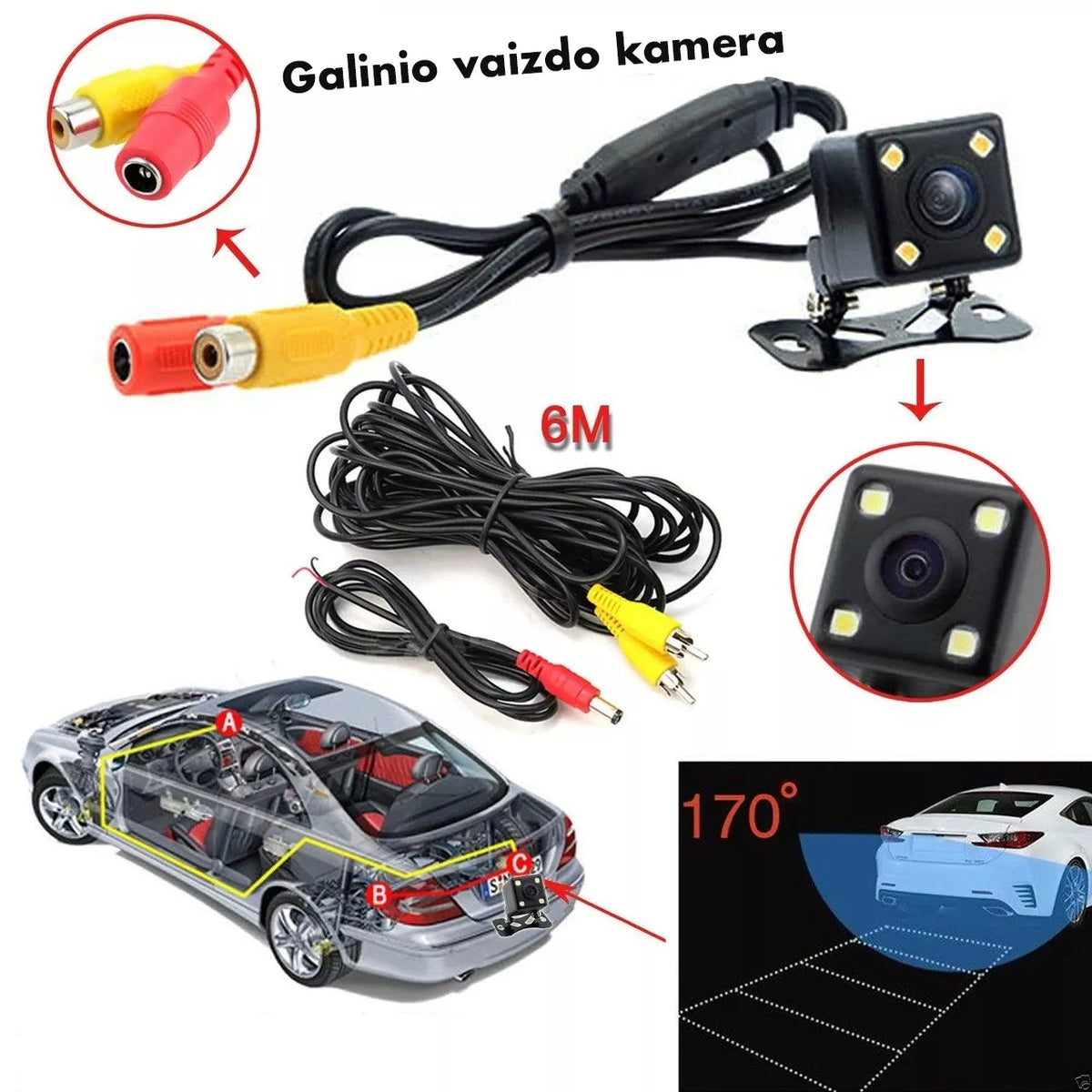 ZADNÁ KAMERA S NOČNÝM OSVETLENÍM