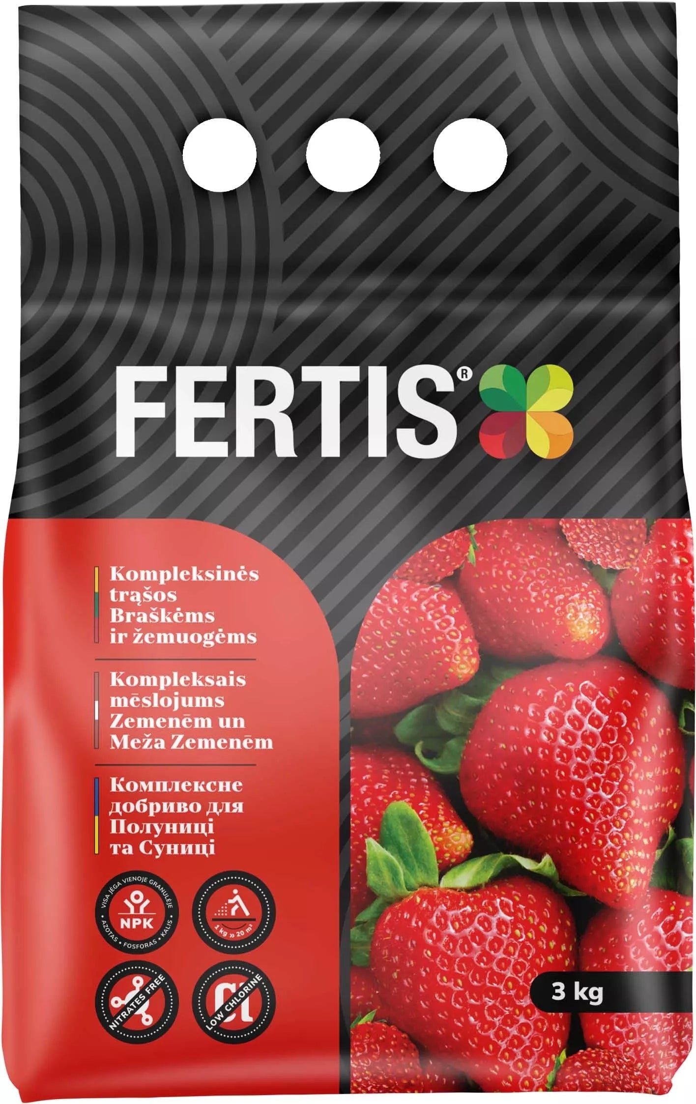 Komplexné hnojivo pre jahody a lesné jahody FERTIS, 3kg