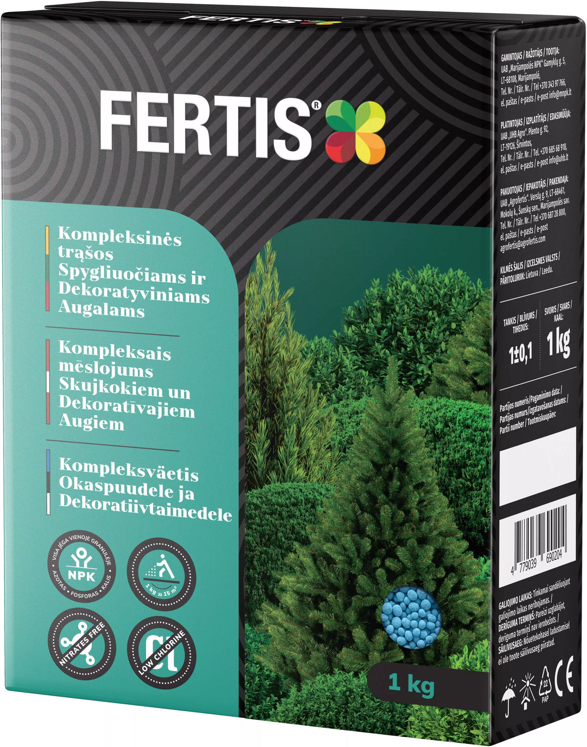 Komplexné hnojivo pre ihličnany a okrasné rastliny FERTIS, 1kg