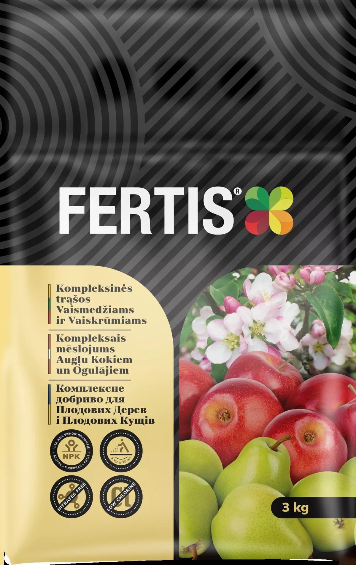 Komplexné hnojivo pre ovocné stromy a kríky FERTIS, 3kg