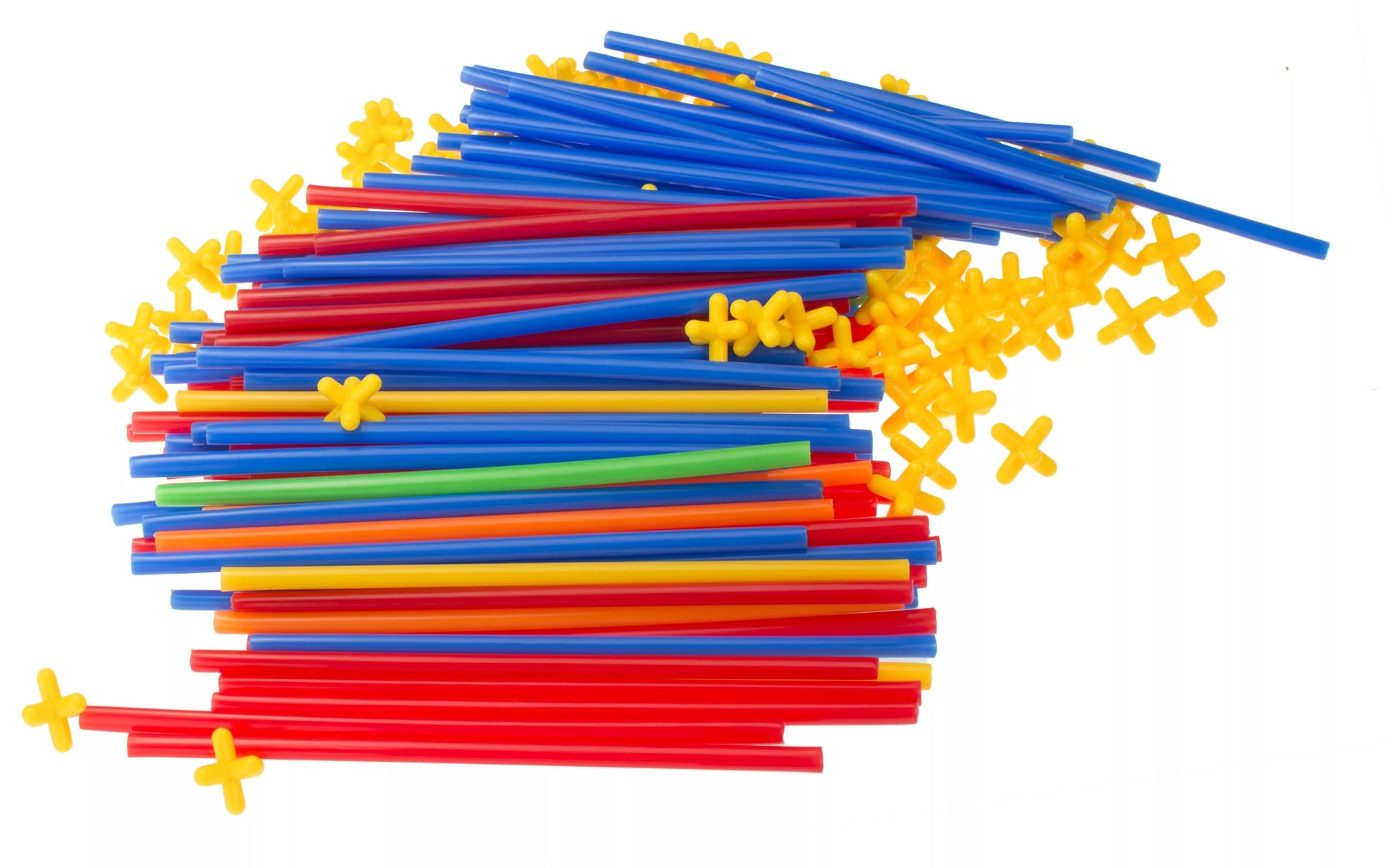 Stavebnica "Spojiteľné slamky", 210 ks