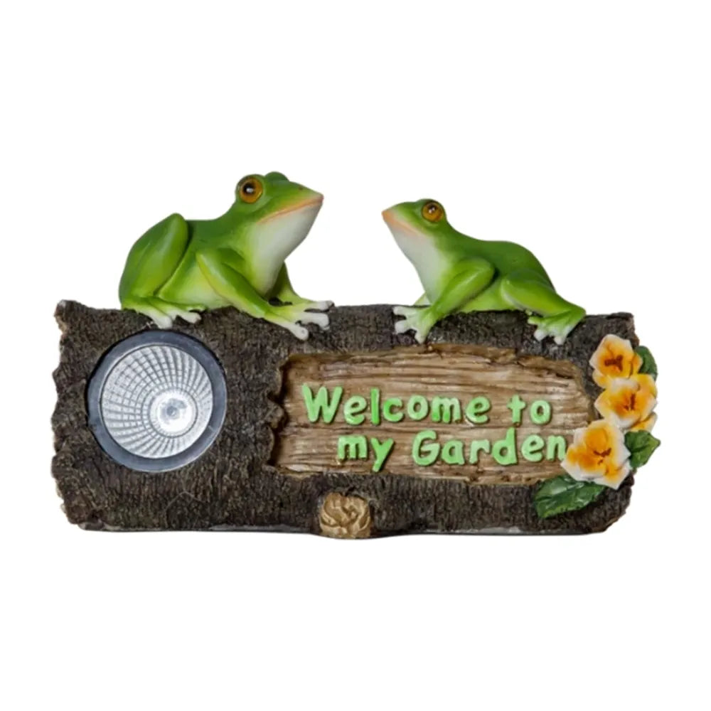 Vonkajšia LED lampa „Frogy“ so solárnym panelom (24 × 14 cm)