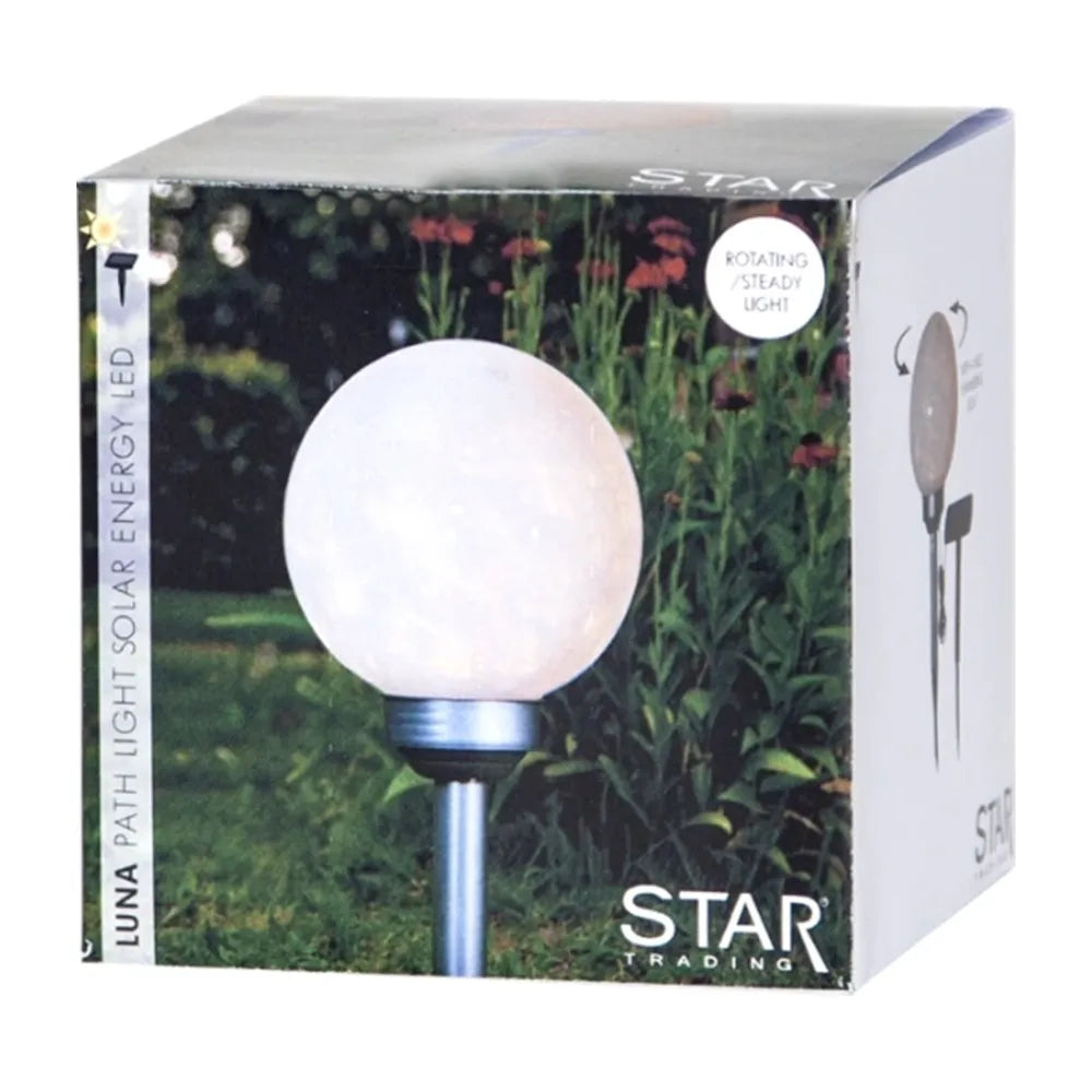 Vonkajšia LED záhradná lampa „Luna“ so solárnou batériou (37 cm)