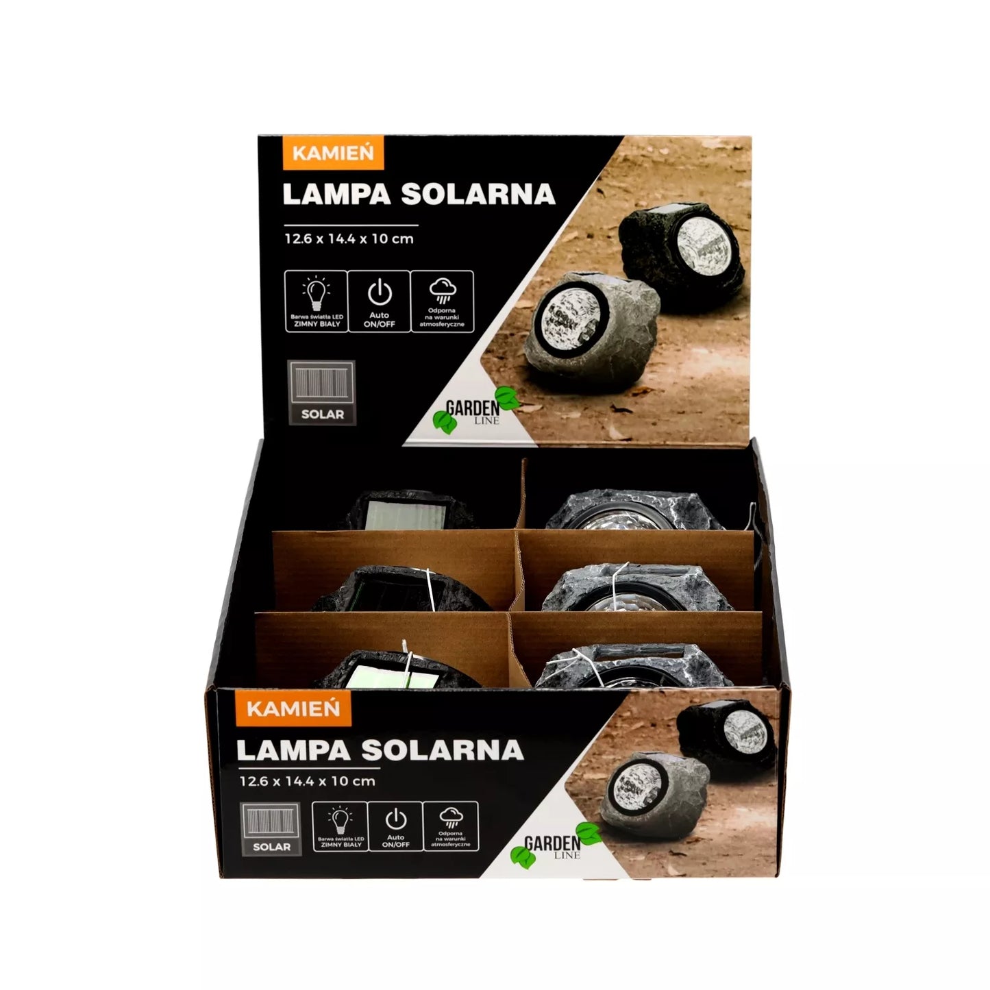LED záhradná lampa napájaná solárnou energiou