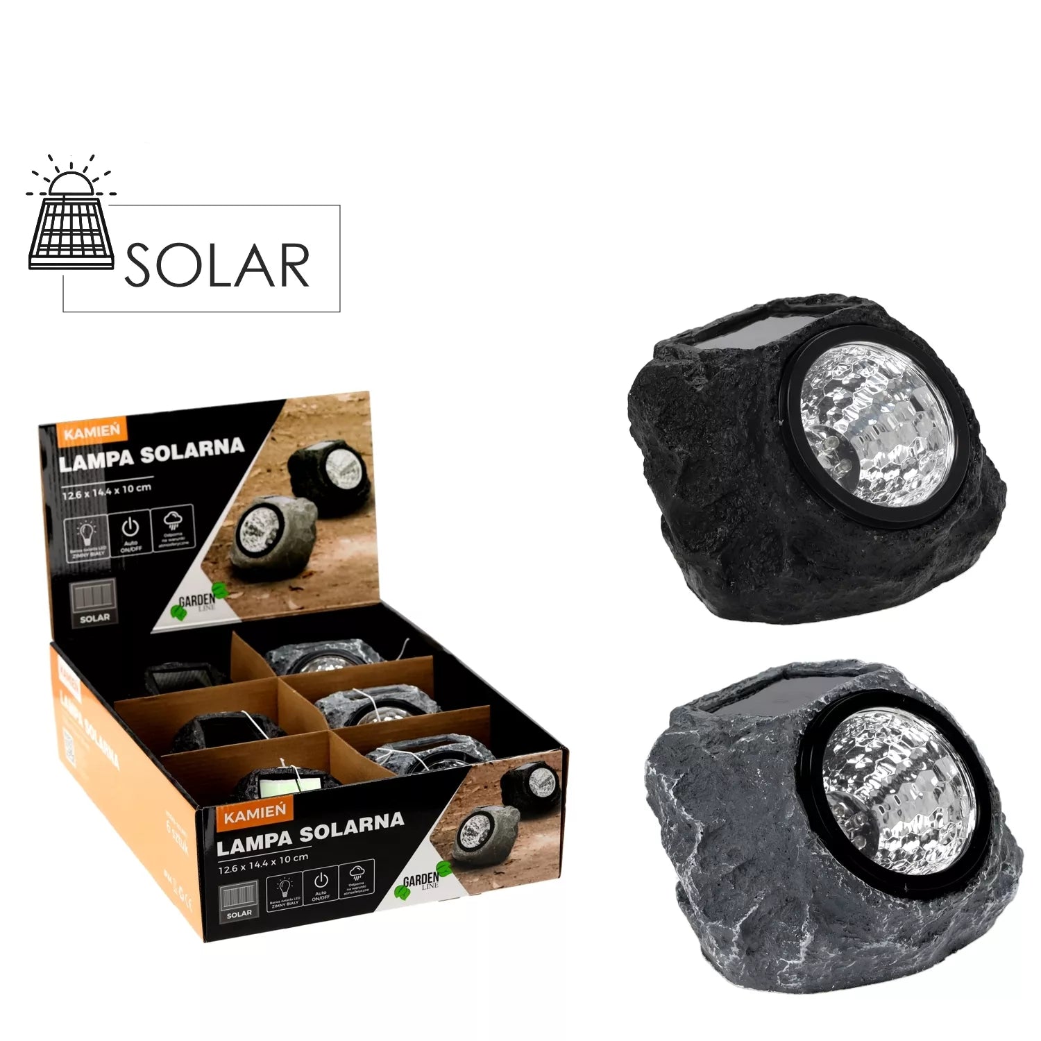 LED záhradná lampa napájaná solárnou energiou