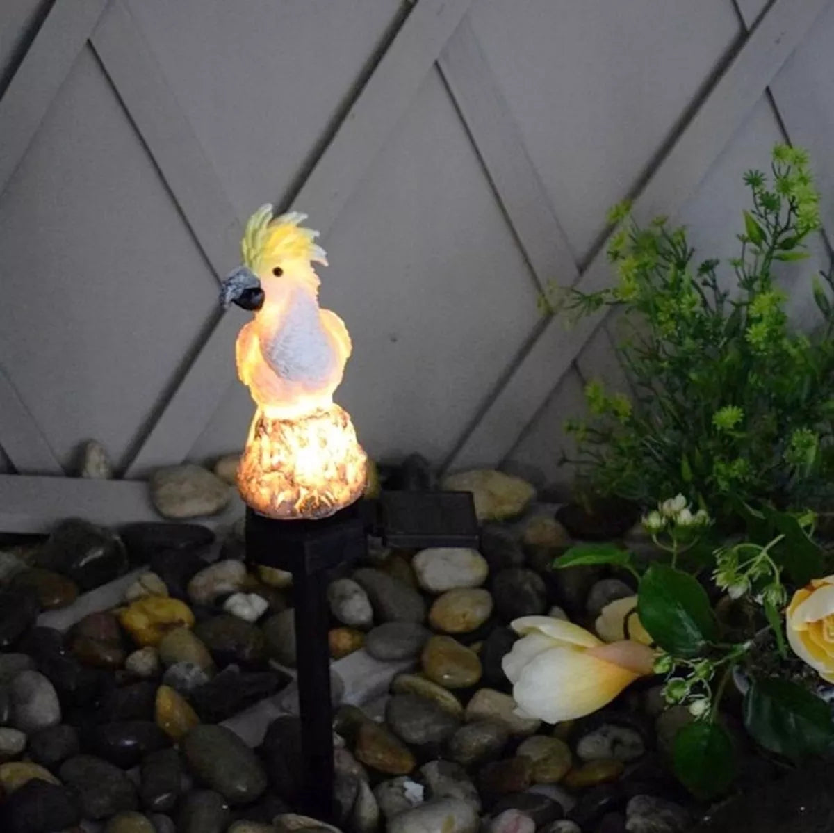 LED solárna záhradná lampa – Papagáj