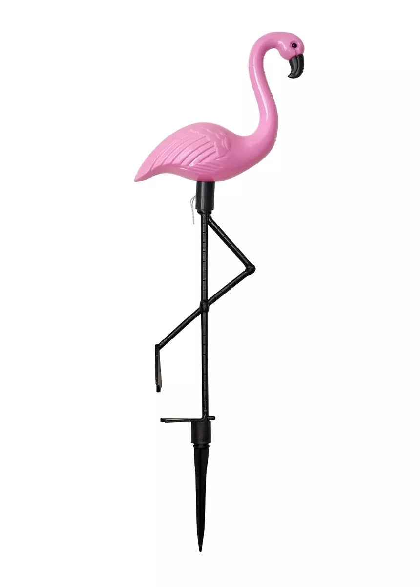 LED solárne záhradné lampy – plameniak