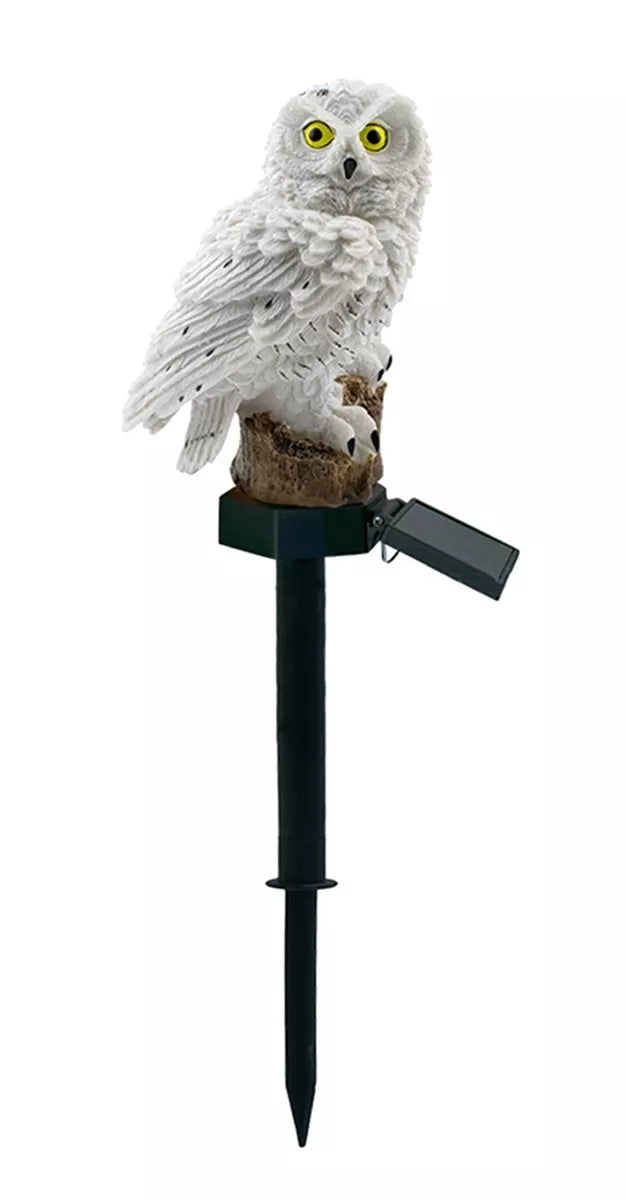 LED záhradná lampa v tvare sovy