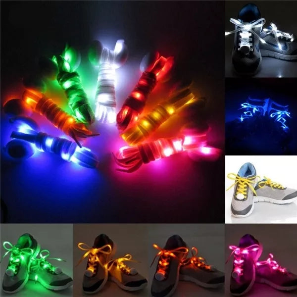 LED svietiace šnúrky do topánok - Červená
