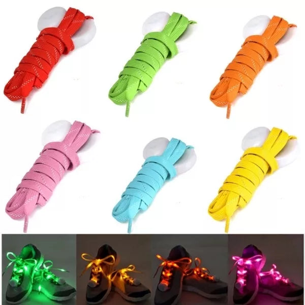 LED svietiace šnúrky do topánok - Červená
