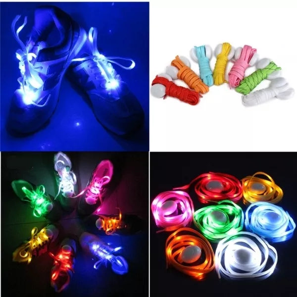 LED svietiace šnúrky do topánok - Červená