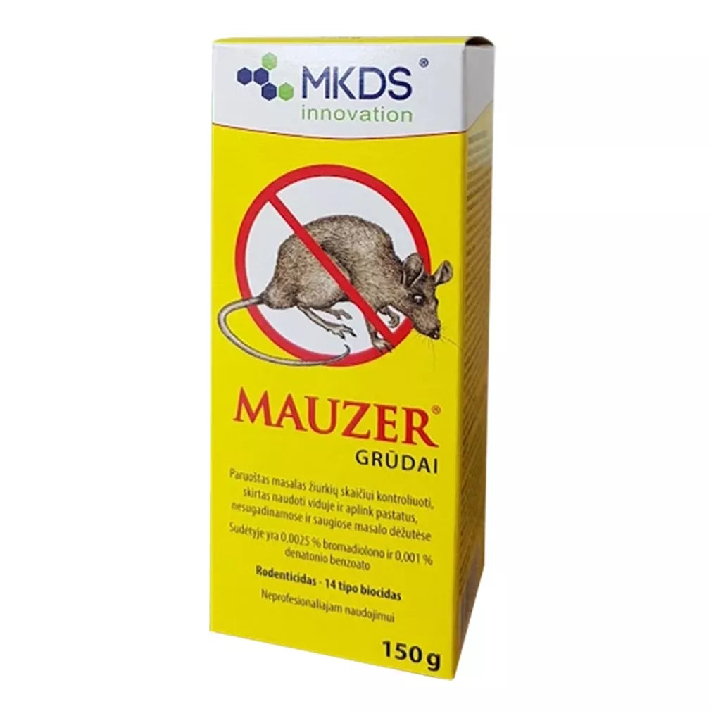 Mauzer zrná na hubenie myší a potkanov, 150 g