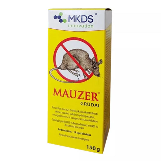 Mauzer zrná na hubenie myší a potkanov, 150 g
