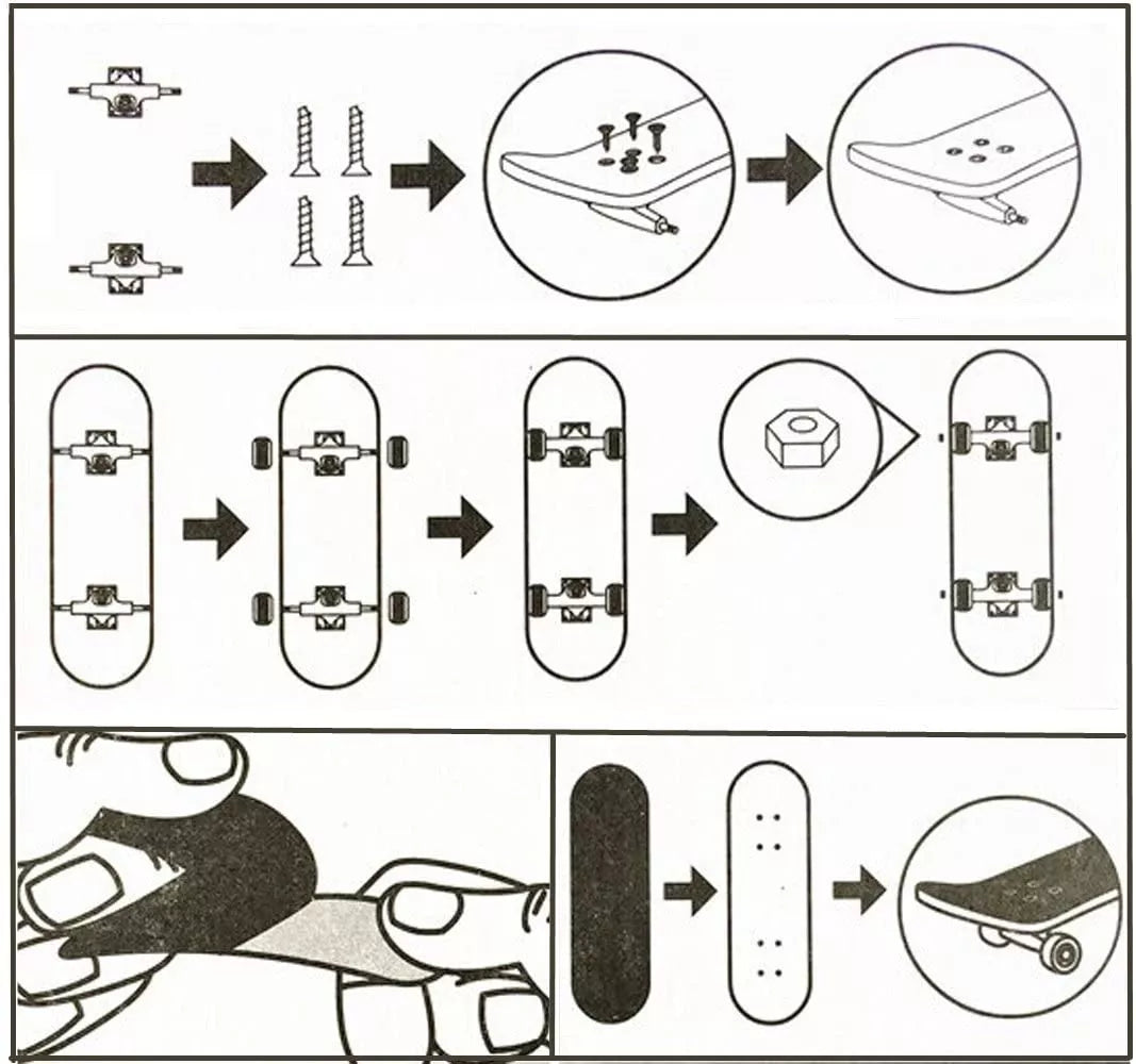 Drevený „Finger Board“ skateboard