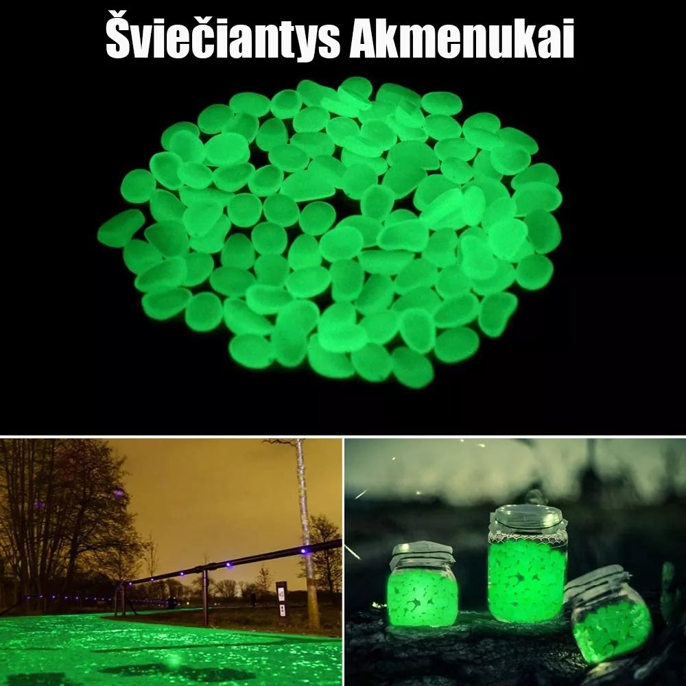 Nočné svietiace kamienky (zelené)