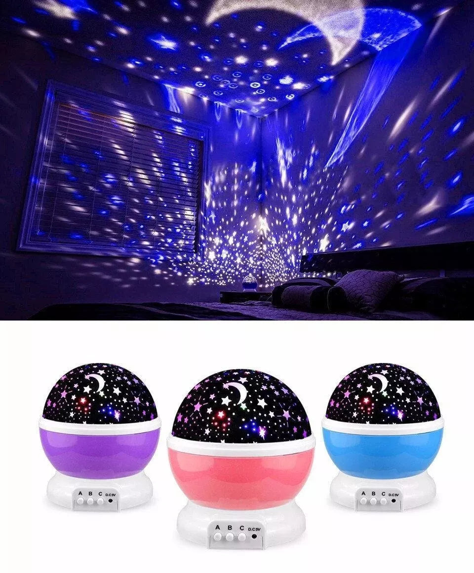 Nočná LED lampa, projektor hviezd