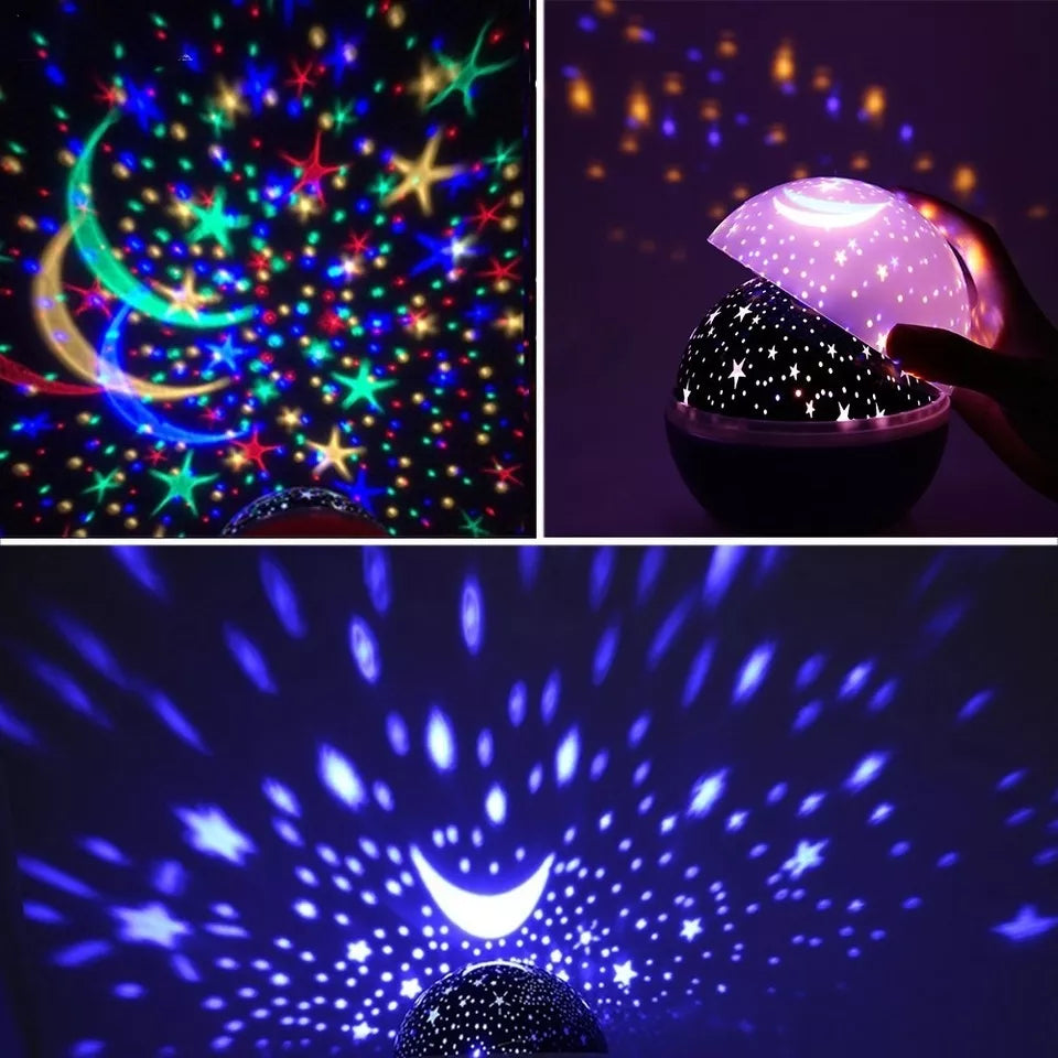 Nočná LED lampa, projektor hviezd