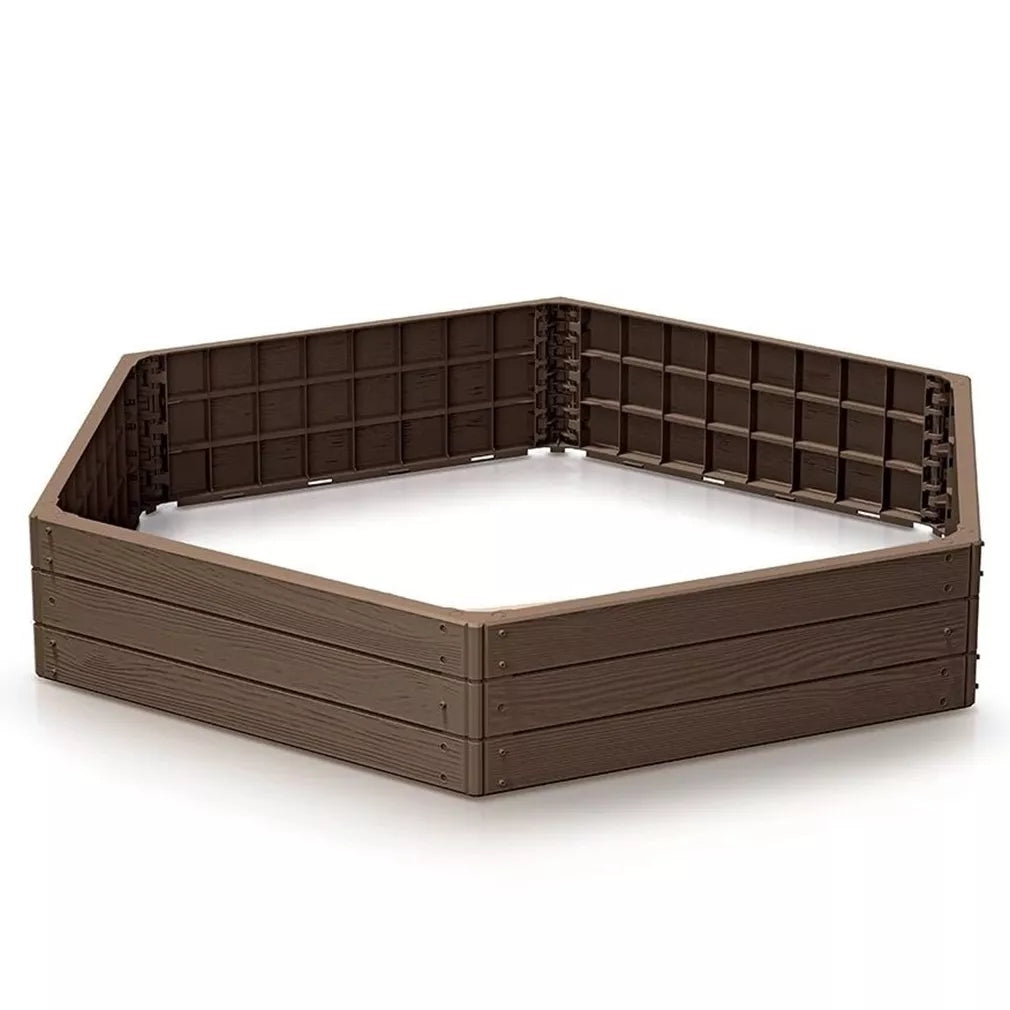 Vyvýšený záhon Base Woody 148 × 129 × 25 cm, hnedý