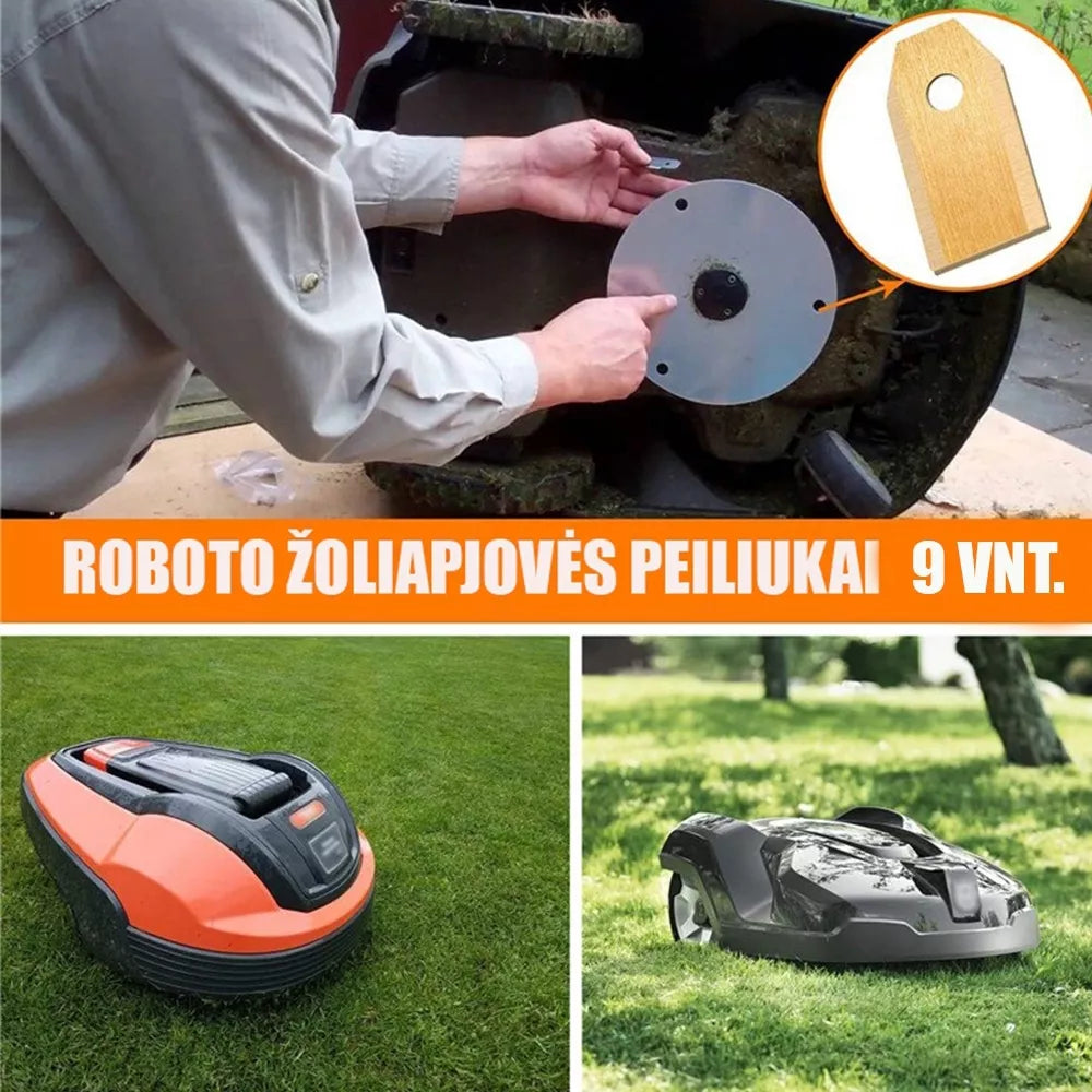 Sada čepelí pre robotické kosačky, 9 ks.