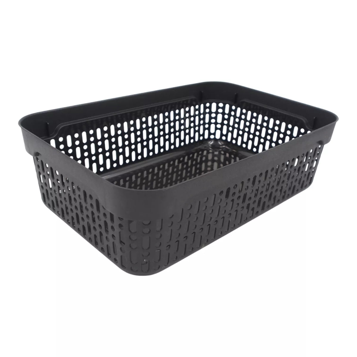 Plastikinė dėžė su dangčiu 40×30×13 cm JUODA