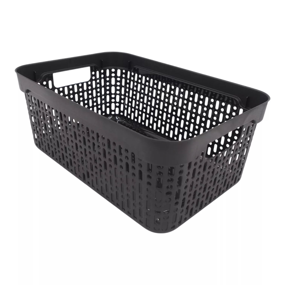 Plastikinė dėžutė su dangčiu, 30×20×13 cm JUODA