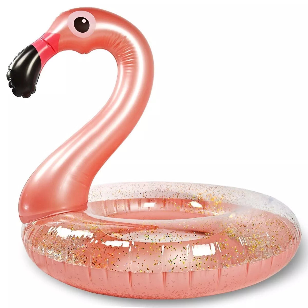 Plávací kruh s trblietkami „Flamingo“