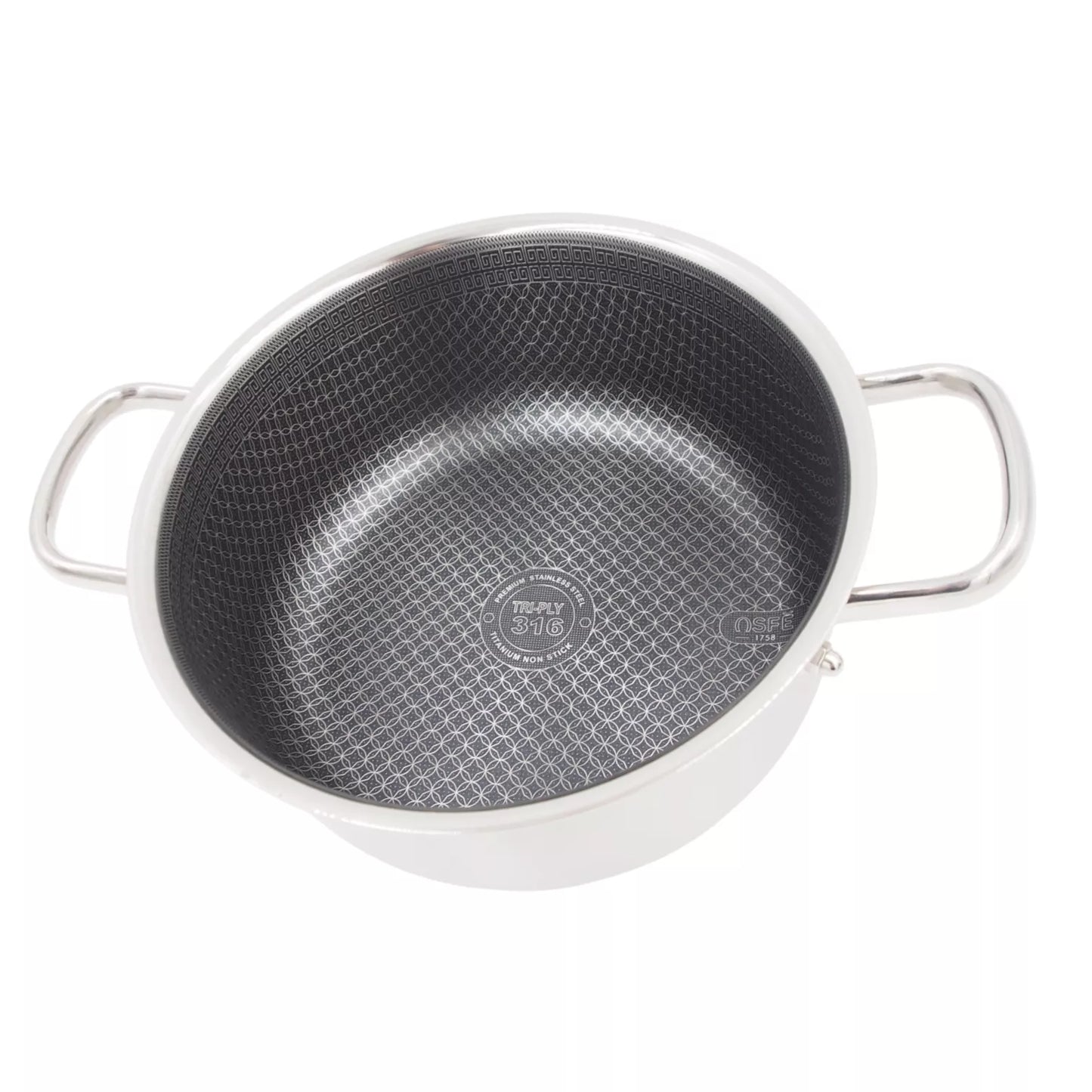 Puodas su dangčiu OSFÉ Tri-Ply, 24 cm, 5 l