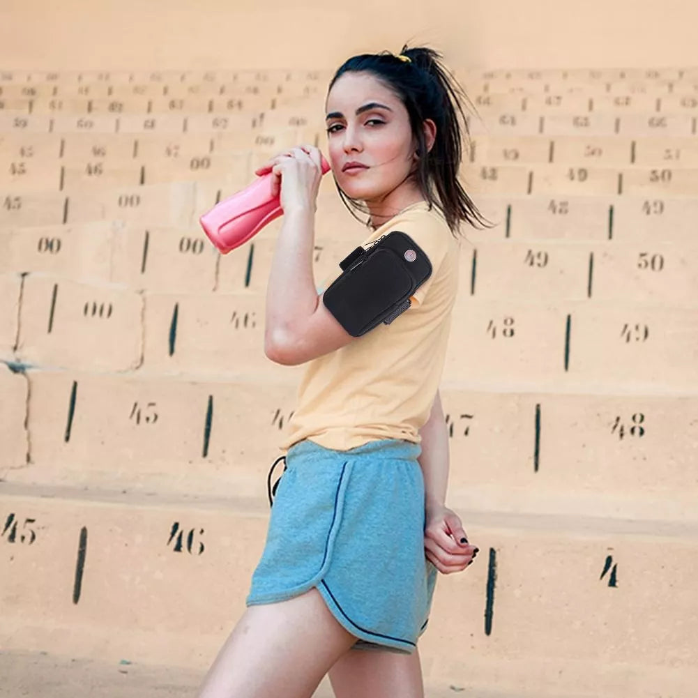 Náramková peňaženka - športové puzdro na telefón - Neónová (žltá)