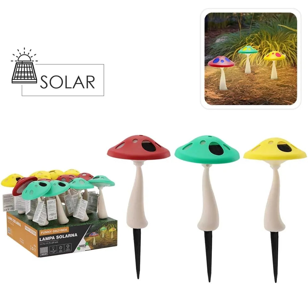 Solárna záhradná lampa „Grybukas“ nabíjaná slnečnou energiou