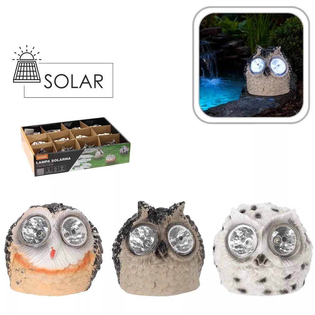 Solárna záhradná lampa „Sova“ nabíjaná slnečnou energiou