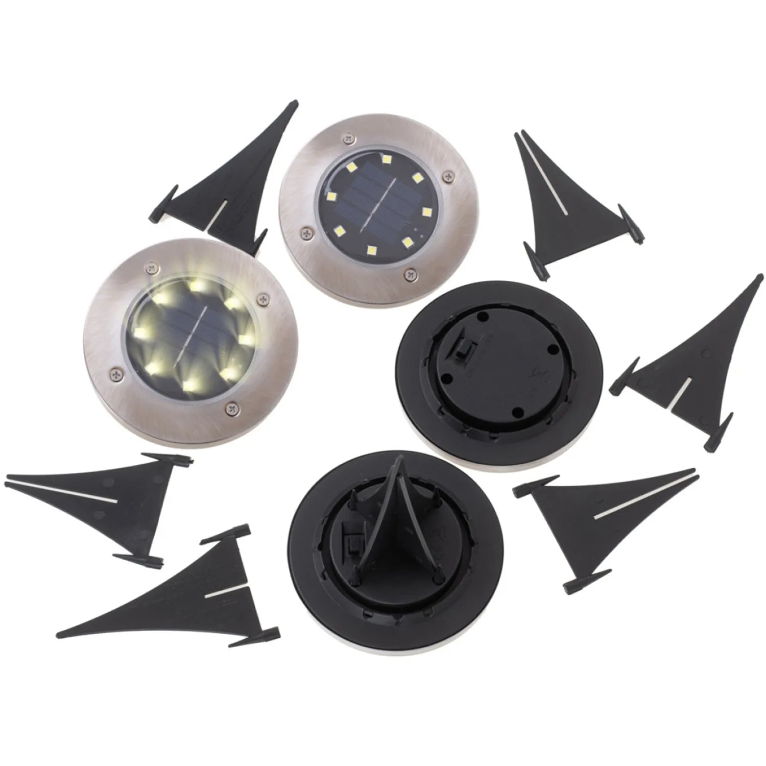 Solárne nabíjateľné zapichovacie záhradné LED lampy (4 ks)